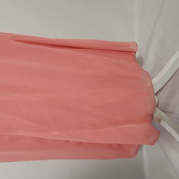 New York City Design Co Skirt Pink Lined Pleat Elastic Waist Chiffon SZ 5X Flowy - Picture 3 of 12